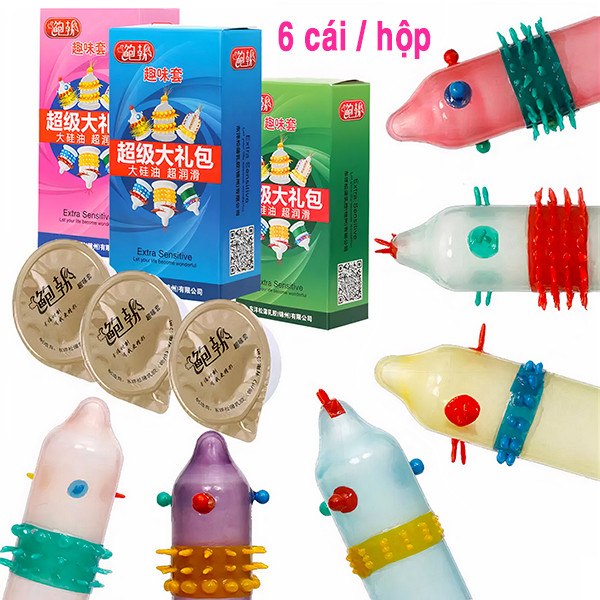 Bao cao su gai bi râu Runbo Big (hộp 6 cái)