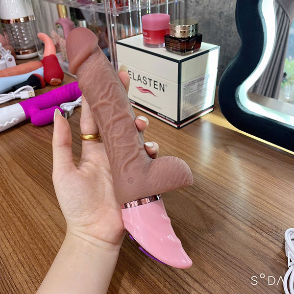 Dương vật giả Joker rung uốn cong 360
