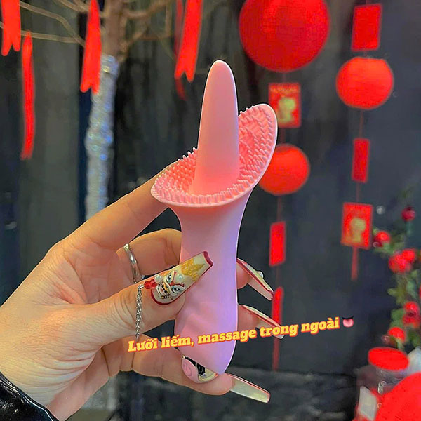 Lưỡi rung tình yêu viền gai Cunnilingus 10 chế độ