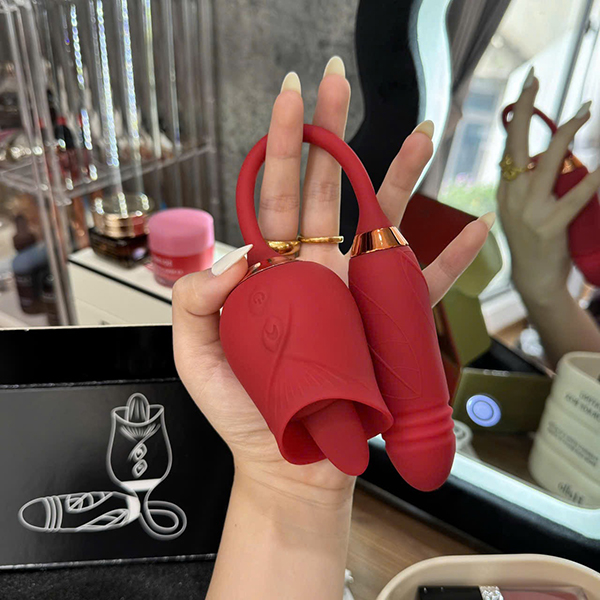 Trứng rung hoa hồng rung thụt liếm 3in1 Jessijy nhiều chế độ - Ảnh 3