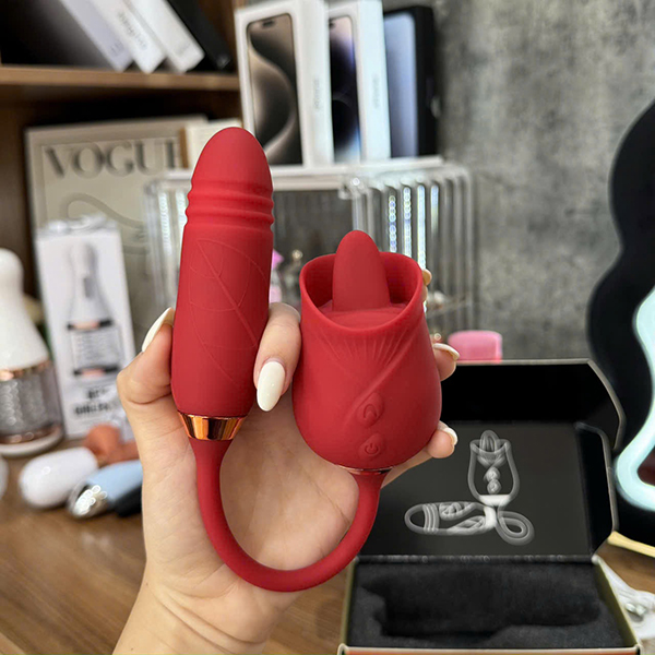Trứng rung hoa hồng rung thụt liếm 3in1 Jessijy nhiều chế độ