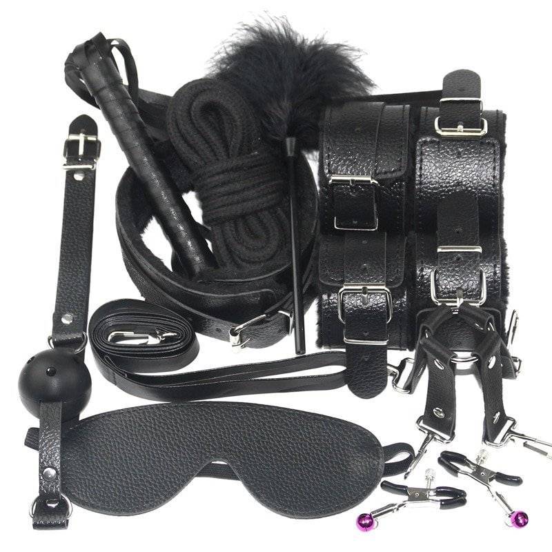 Bộ 10 món đồ chơi BDSM cho người mới bắt đầu (Đen)