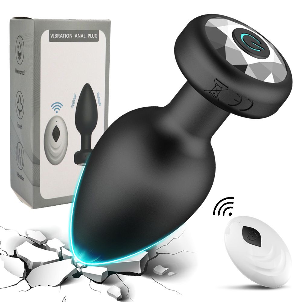 Butt Plug silicon rung điều khiển từ xa Panda 10 tần số