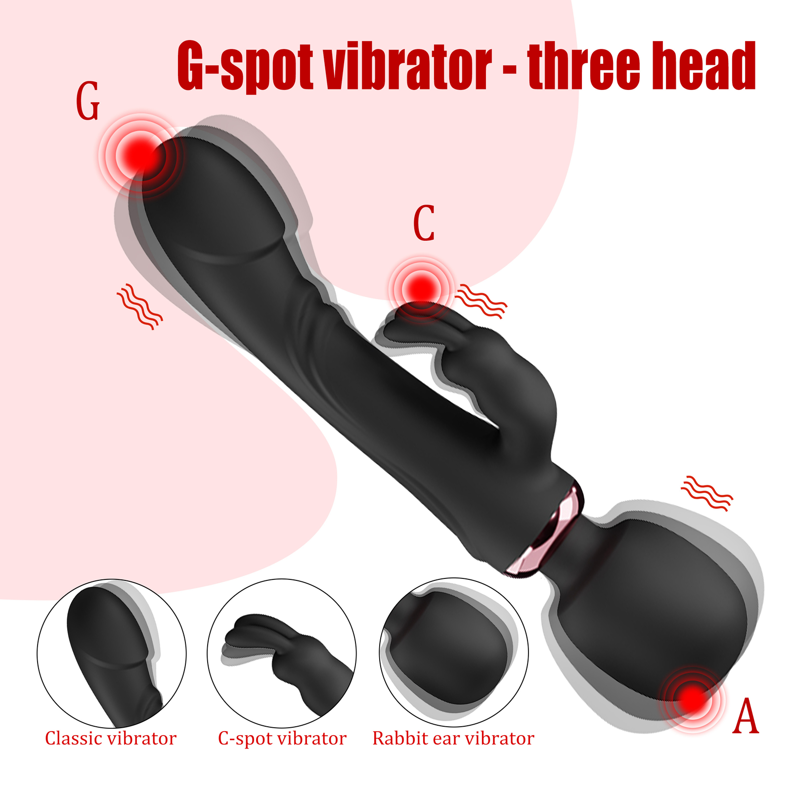 Alternative view of Dương vật giả máy rung âm đạo kích thích điểm g Peter 3 trong 1