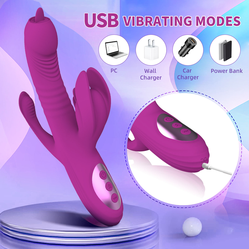 Alternative view of Dương vật giả PINKZOOM 3 in1 rung ngoáy toả nhiệt ấm