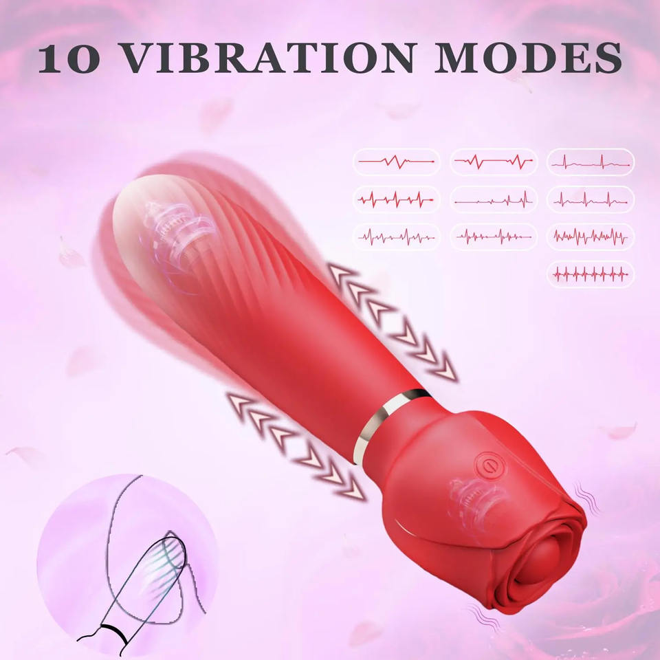 Alternative view of Máy massage âm đạo kết hợp kẹp vú siêu phê 2in1 chơi BDSM