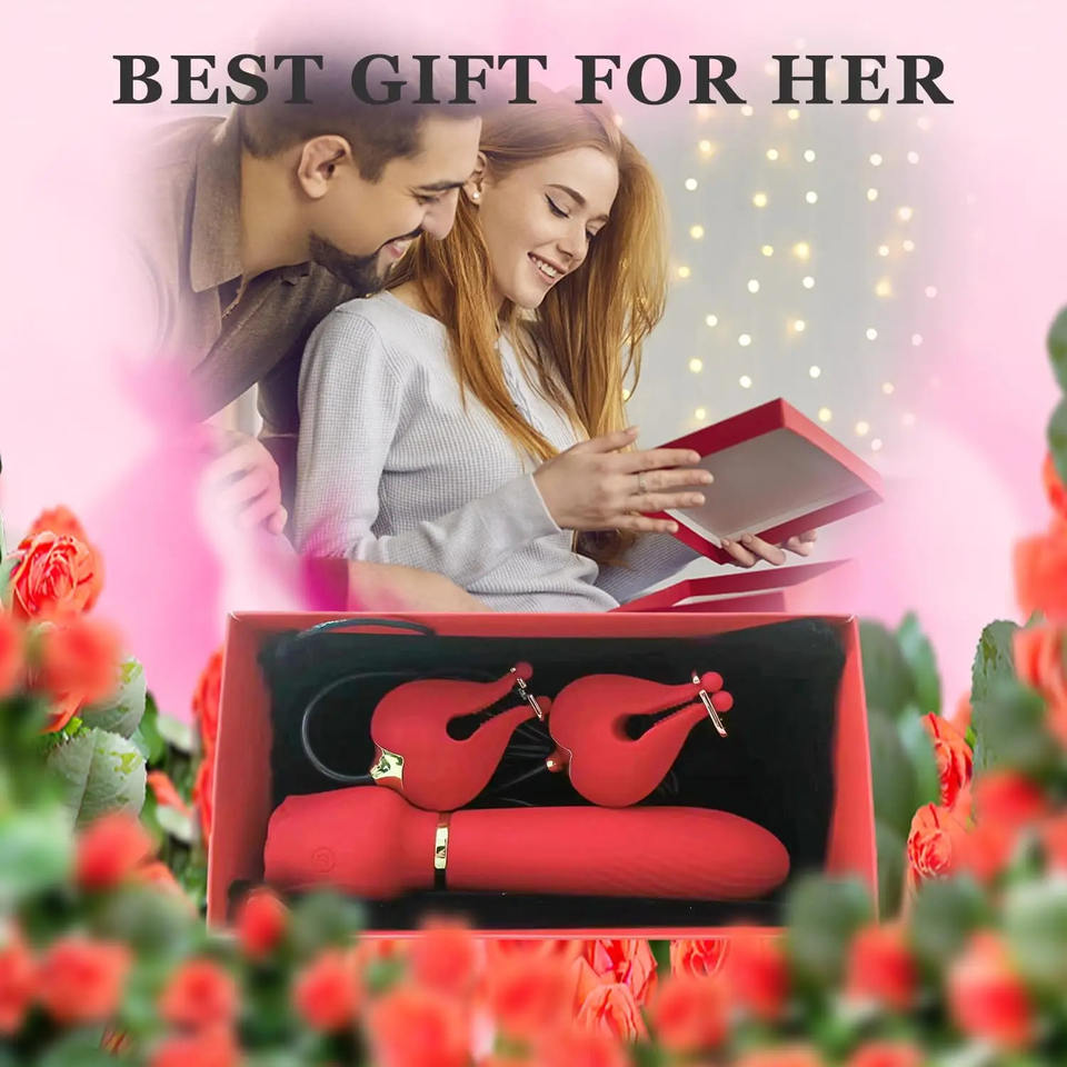 Máy massage âm đạo kết hợp kẹp vú siêu phê 2in1 chơi BDSM - Ảnh 7