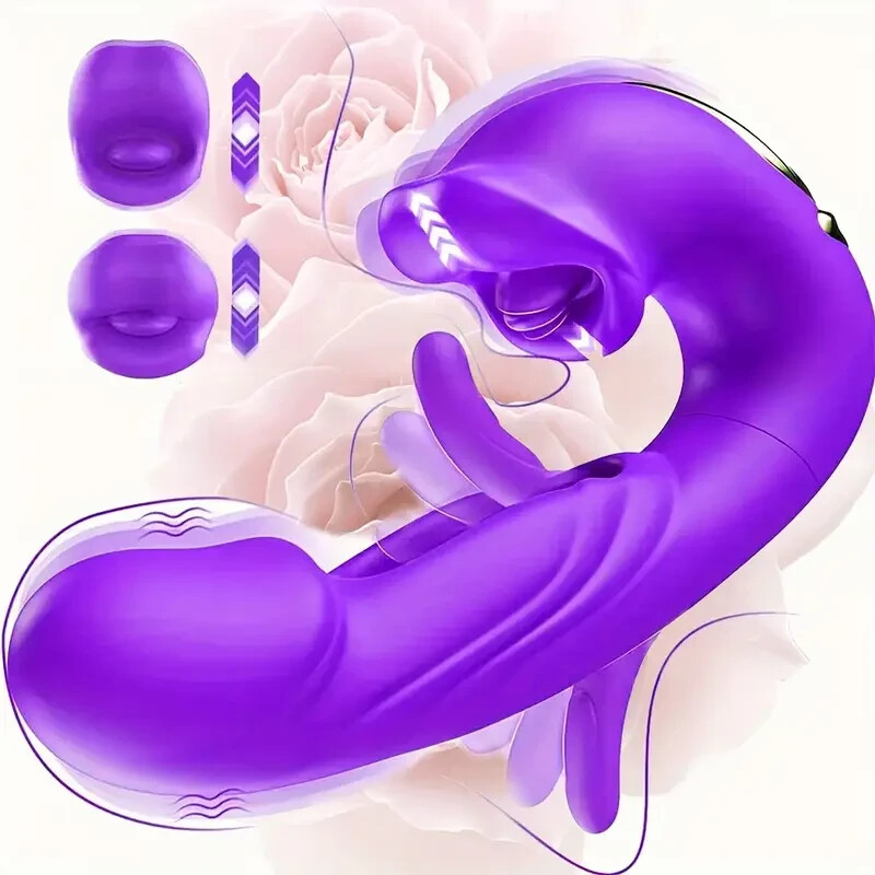 Trứng rung dương vật đánh lưỡi bú mút 3 trong 1 EVELYN