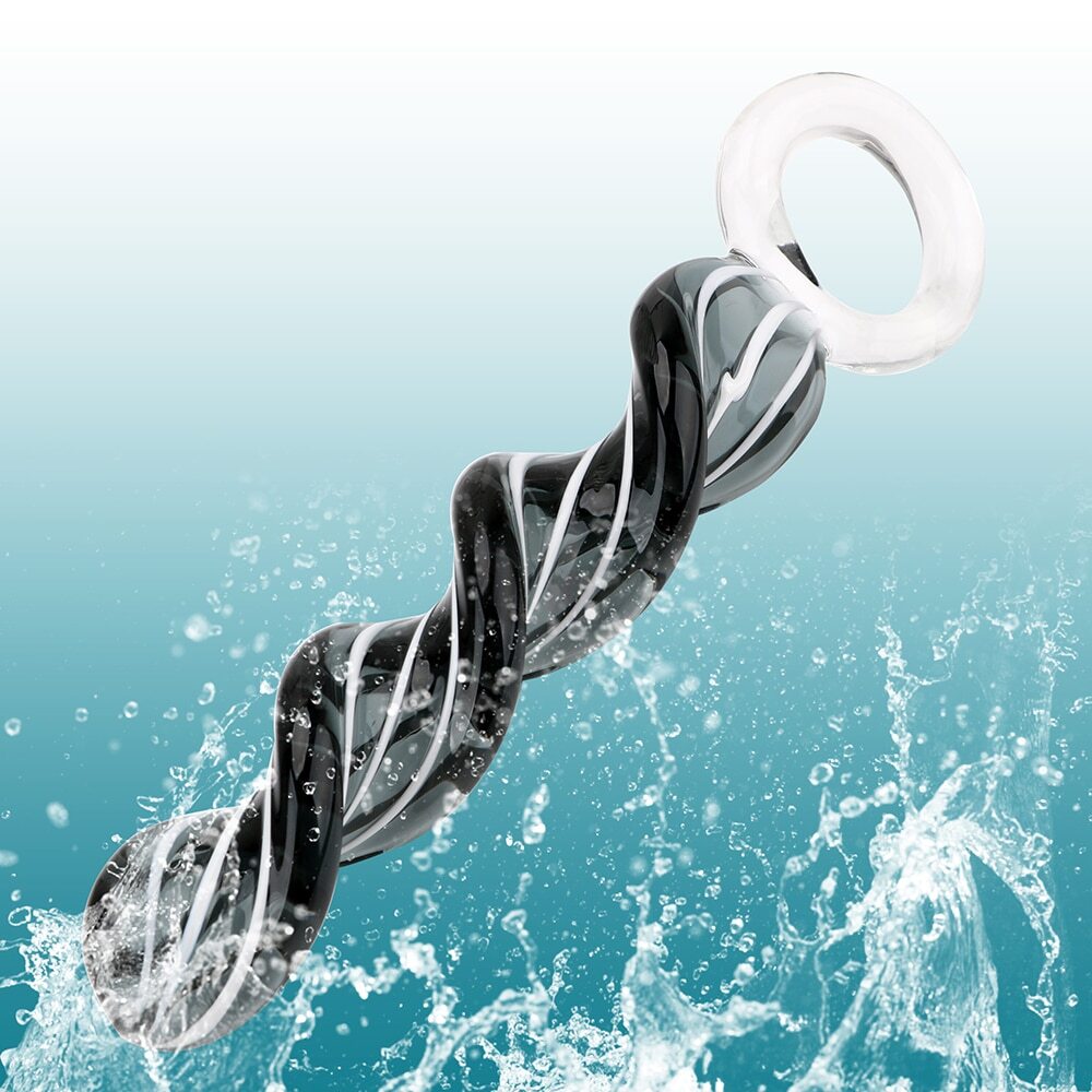 Anal bead thủy tinh xoắn kích thích lỗ nhị sung sướng - Ảnh 7