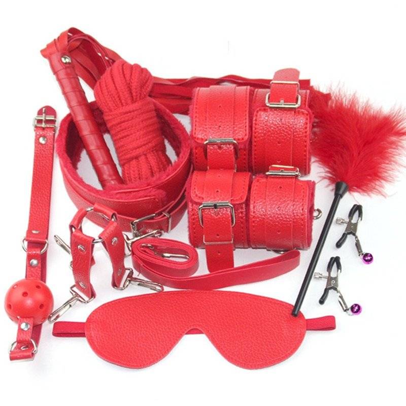 Bộ 10 món đồ chơi BDSM cho người mới bắt đầu (Đỏ)