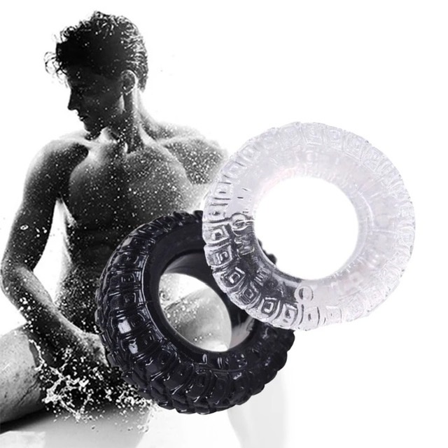 Set 2 cockring silicon trắng đen Rally Tire