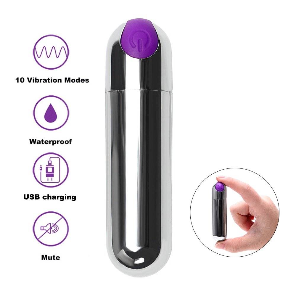 Alternative view of Trứng rung inox mini sạc pin siêu mạnh