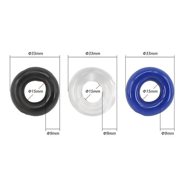 Alternative view of Bộ 3 vòng đeo silicon kiểu trơn Stay Hard