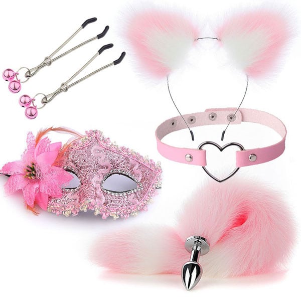 Bộ đồ chơi cosplay Hồ Ly 5 món (Hồng)